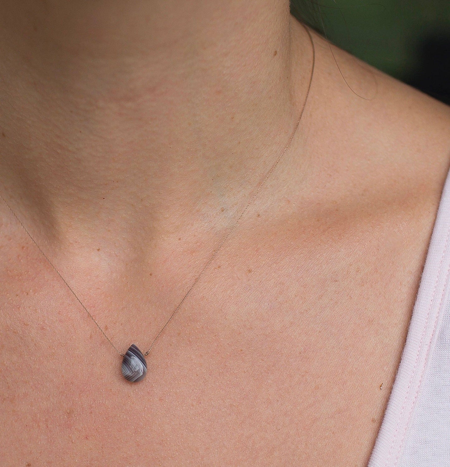 Botswana Agate Soul-Full of Light Necklace Change