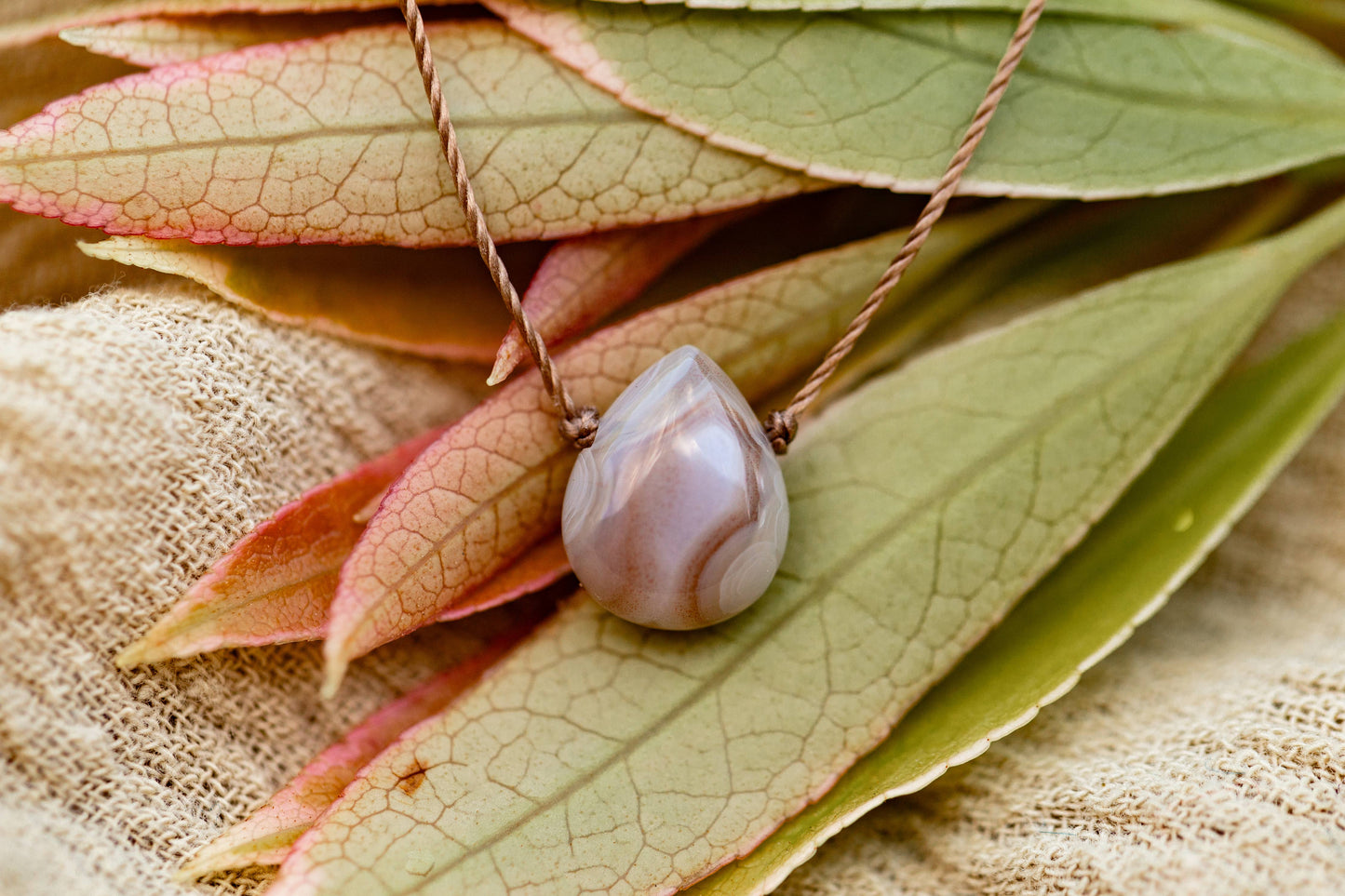 Botswana Agate Soul-Full of Light Necklace Change