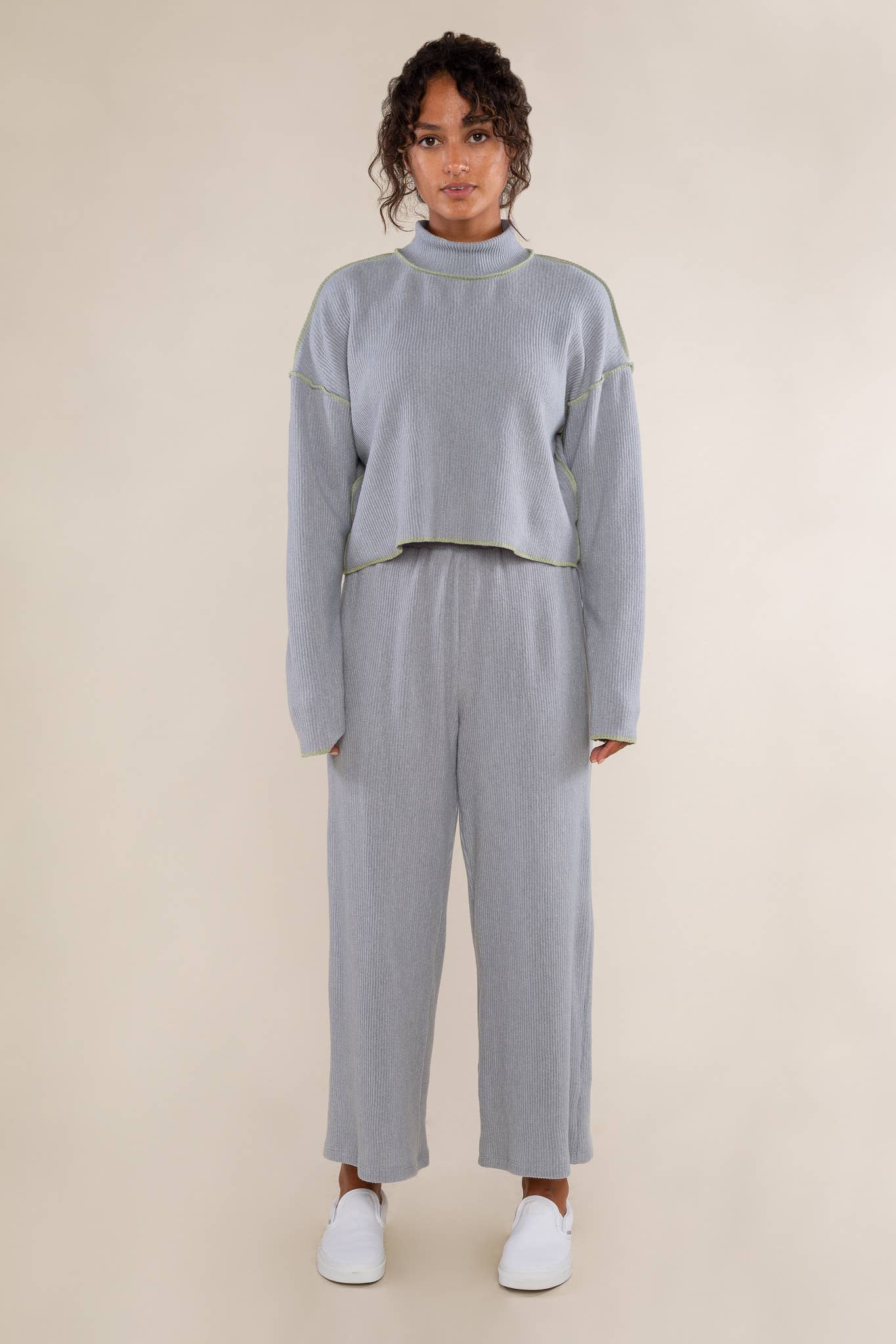 Winnie Pleated Turtleneck Top