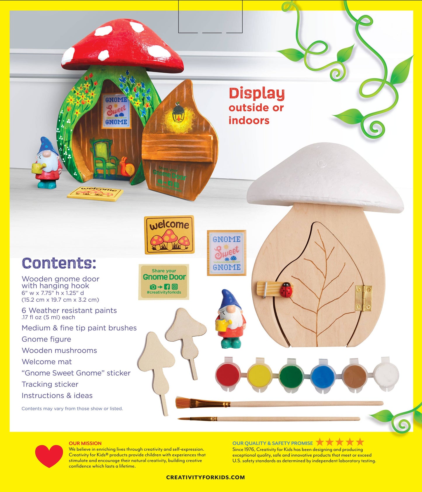 Gnome Garden Door DIY Craft Kit for Kids