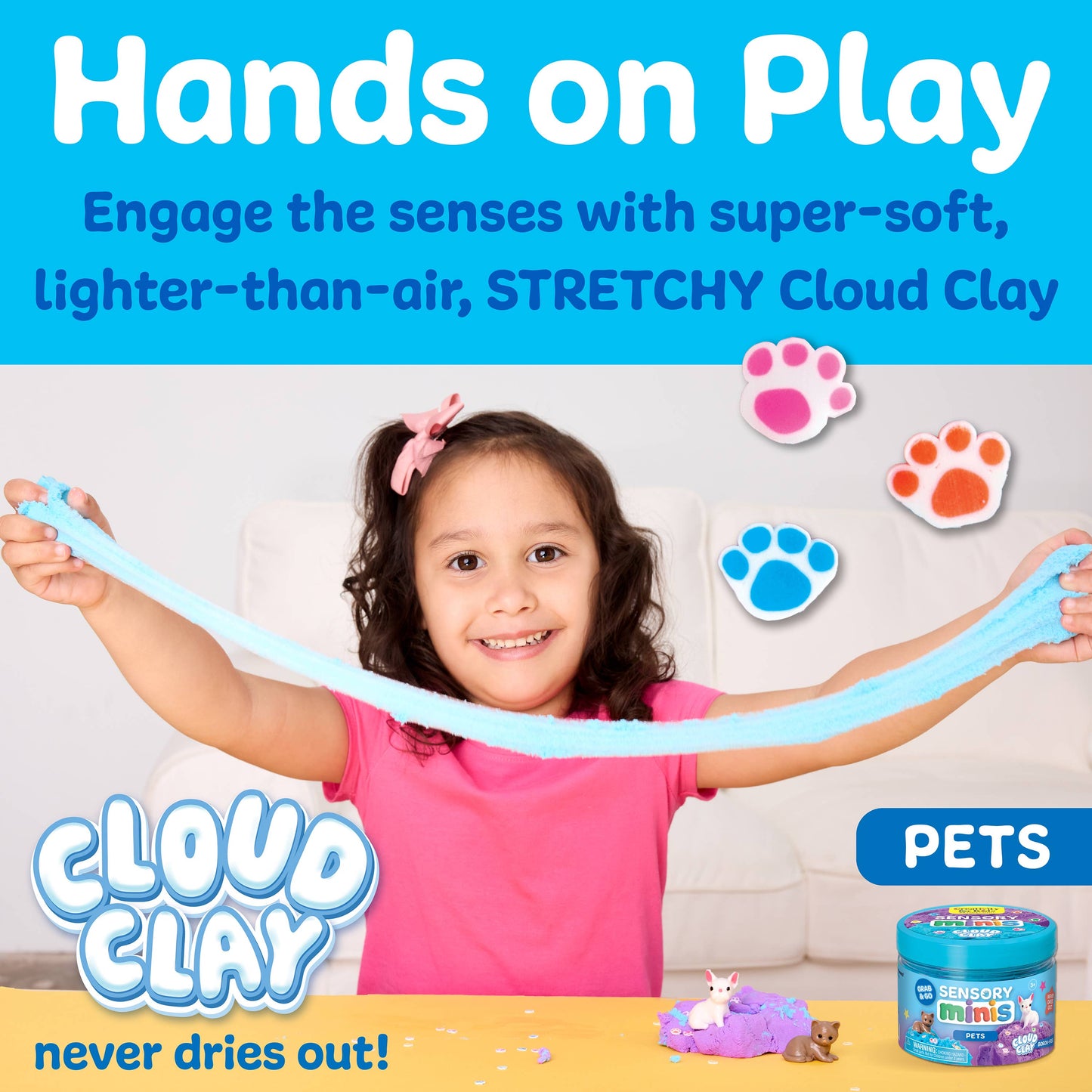 Pets Theme - Sensory Mini Play Kit Jar with Cloud Clay