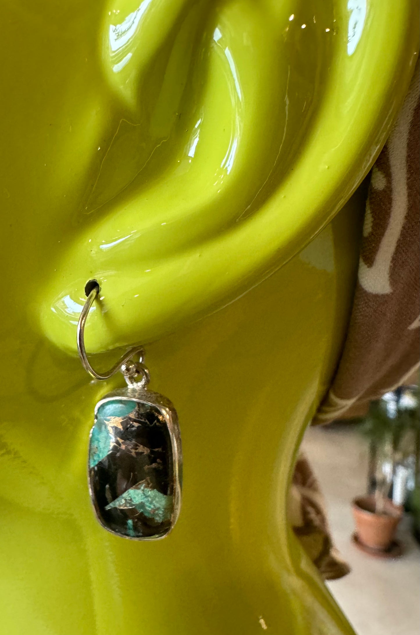Gemstone Hanging Earrings