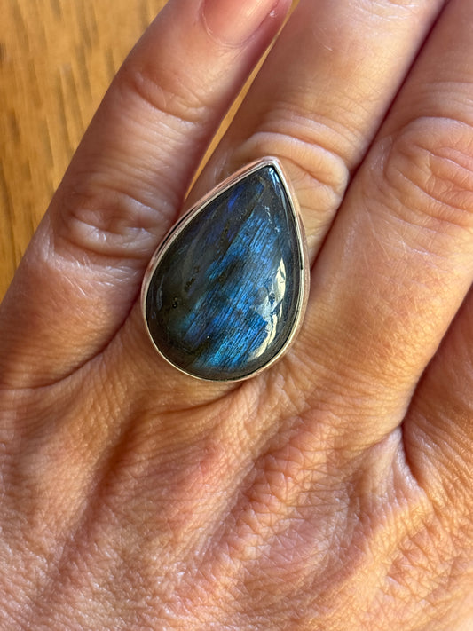 Labradorite Ring | Size 8