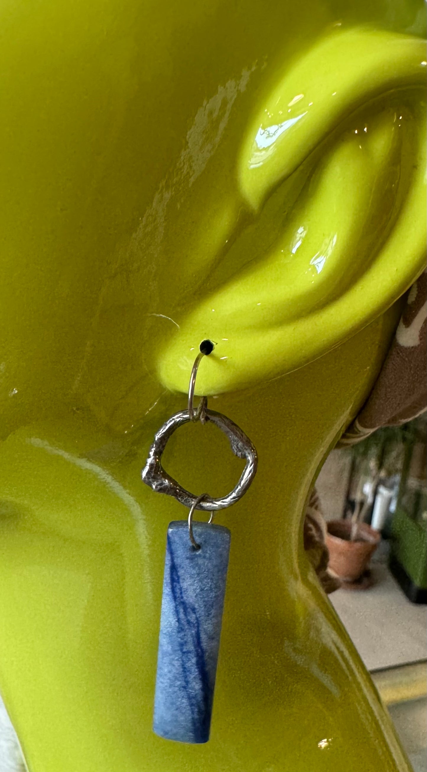 Gemstone Hanging Earrings