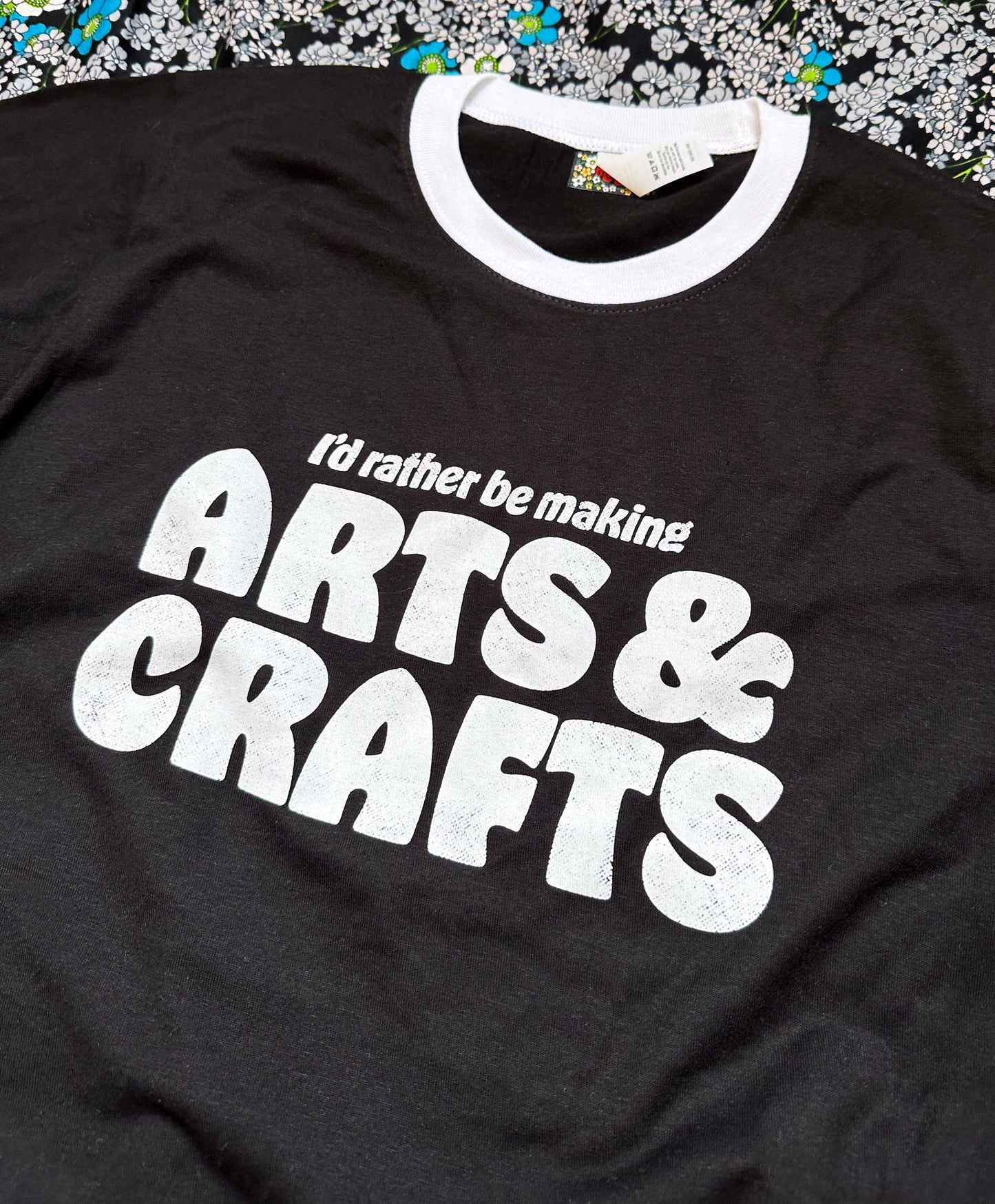 I'd Rather be Making Arts and Crafts- Unisex Ringer Tee