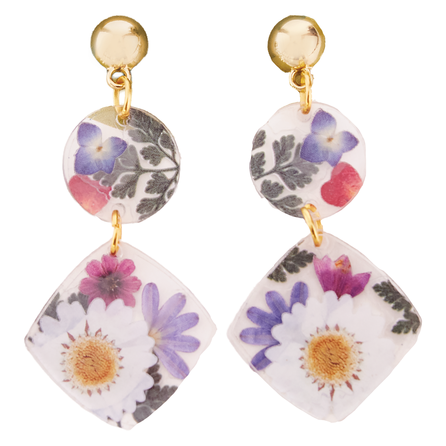 Pressed Floral Earrings - Adult/Kids Craft Kit Makes 3 Pairs