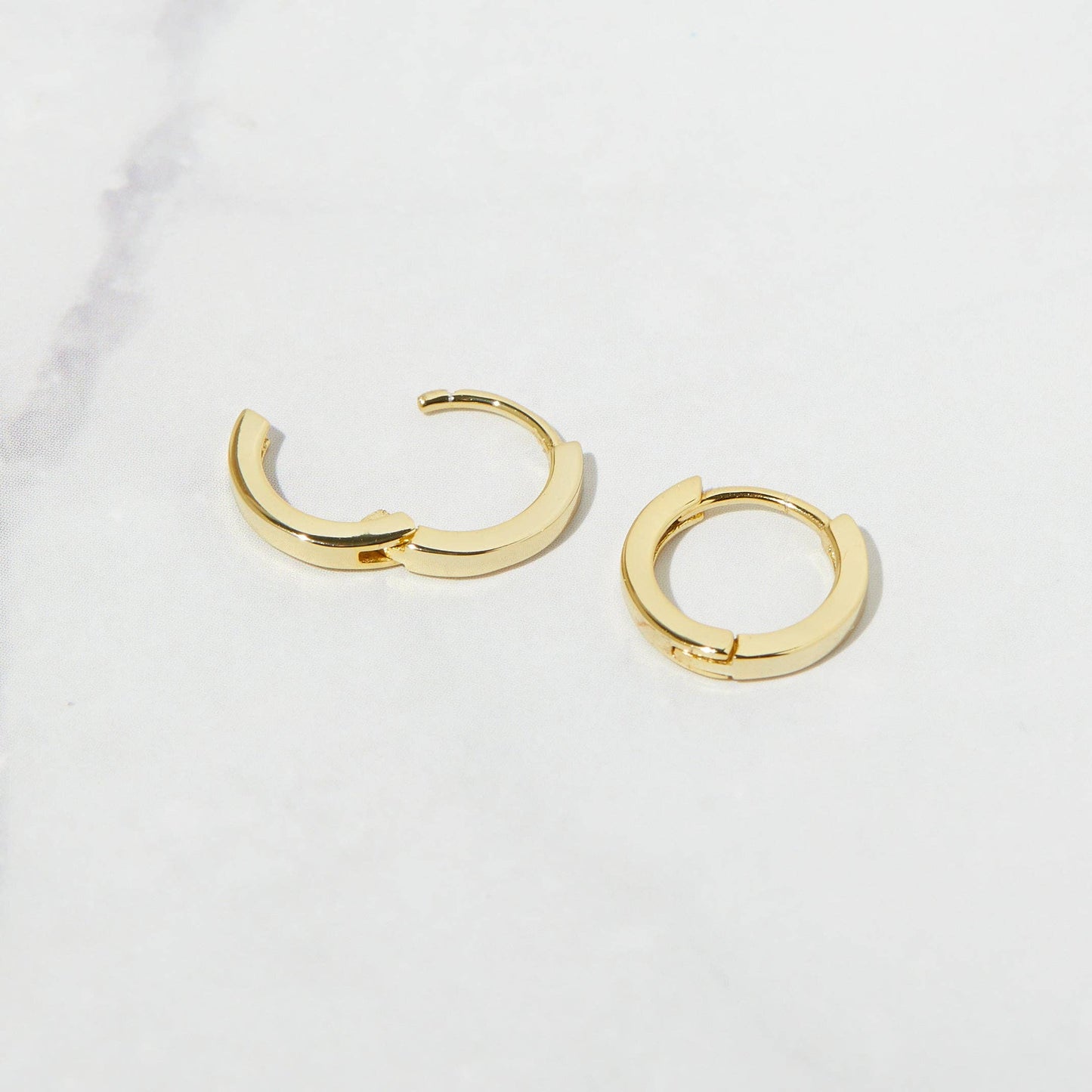 9mm Plain Huggie Hoops