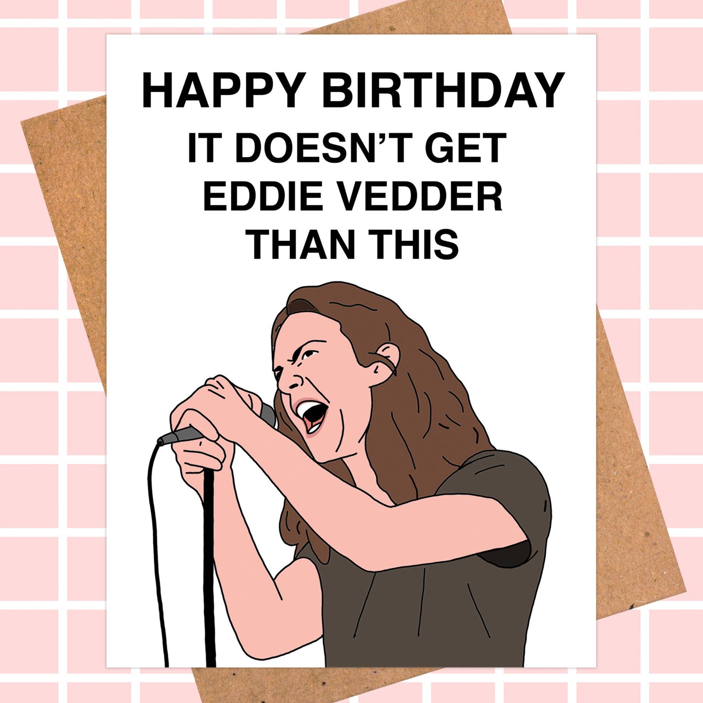 Eddie Vedder Birthday Card, Pearl Jam Birthday Card