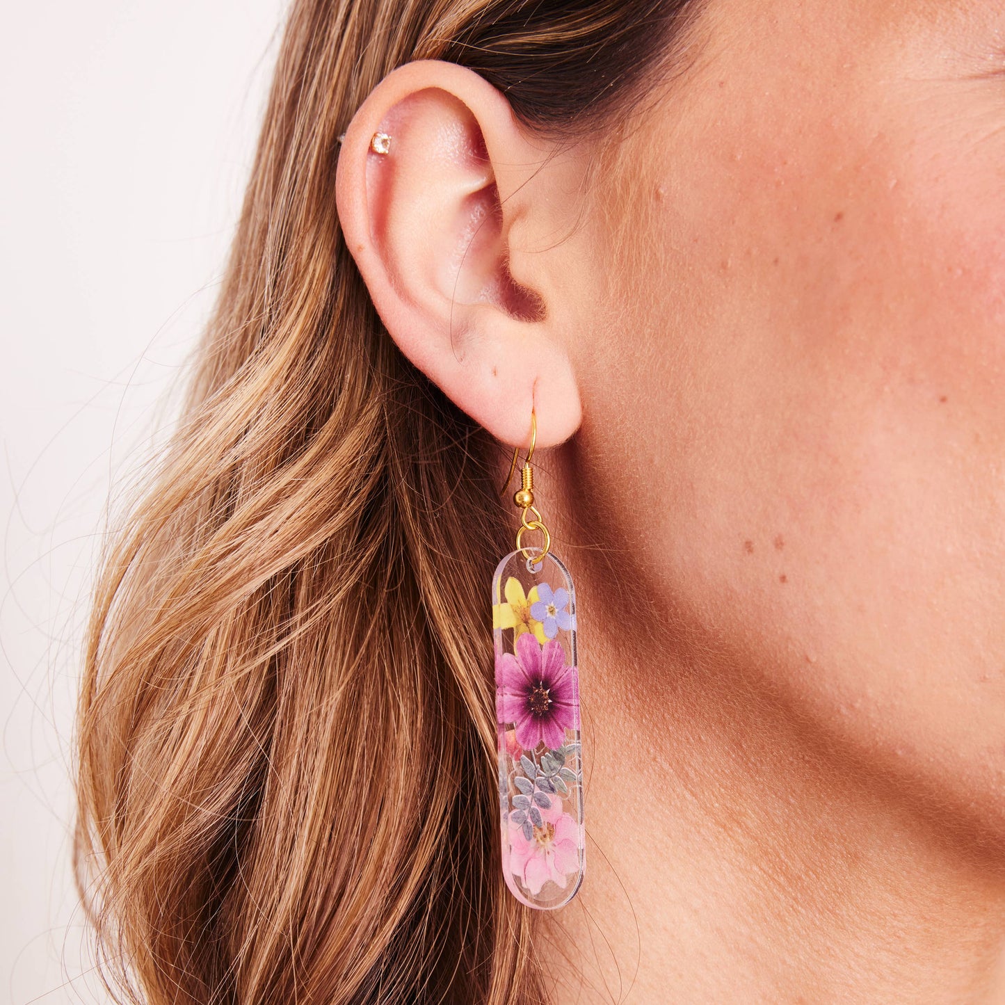 Pressed Floral Earrings - Adult/Kids Craft Kit Makes 3 Pairs