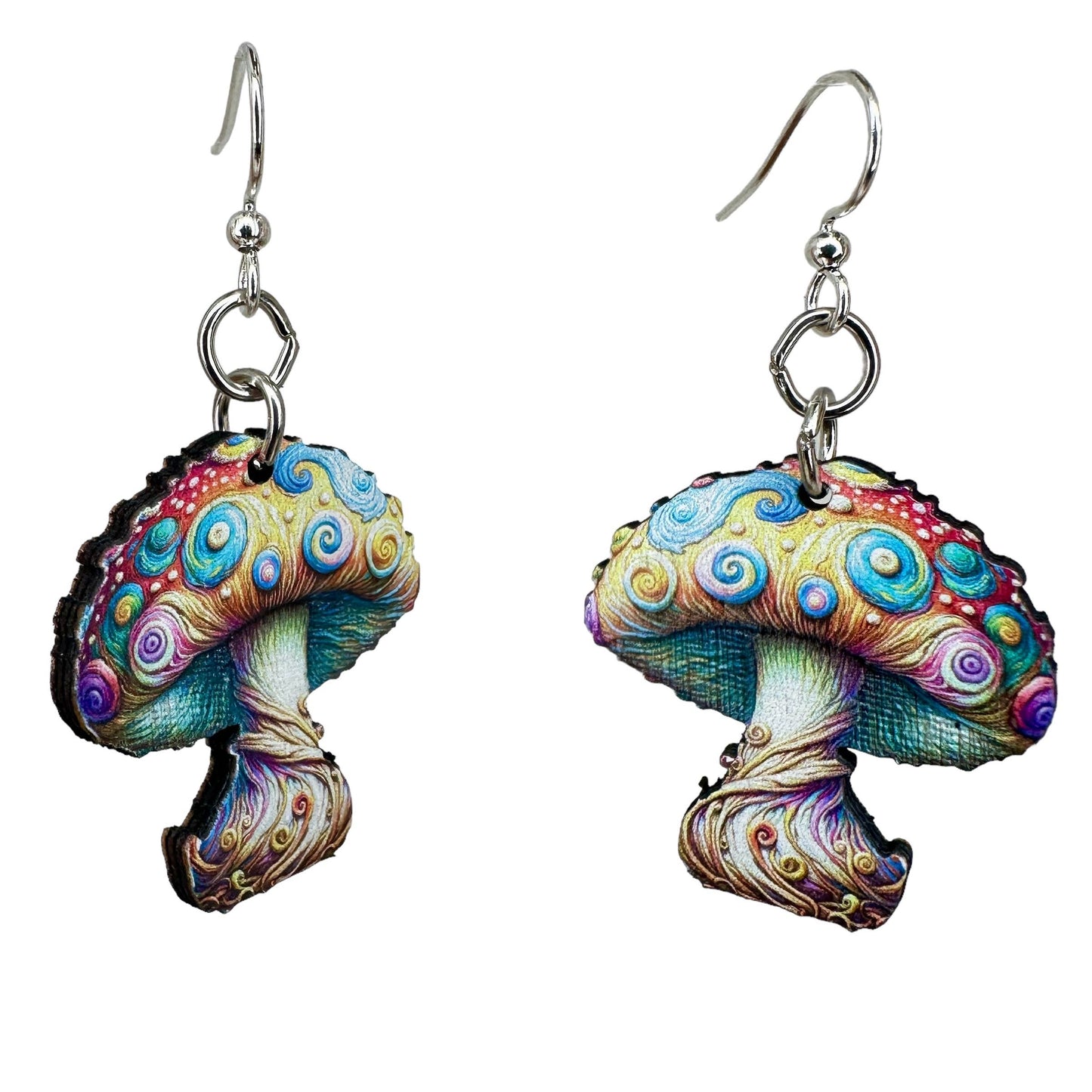 Van Gogh Mushroom Earrings