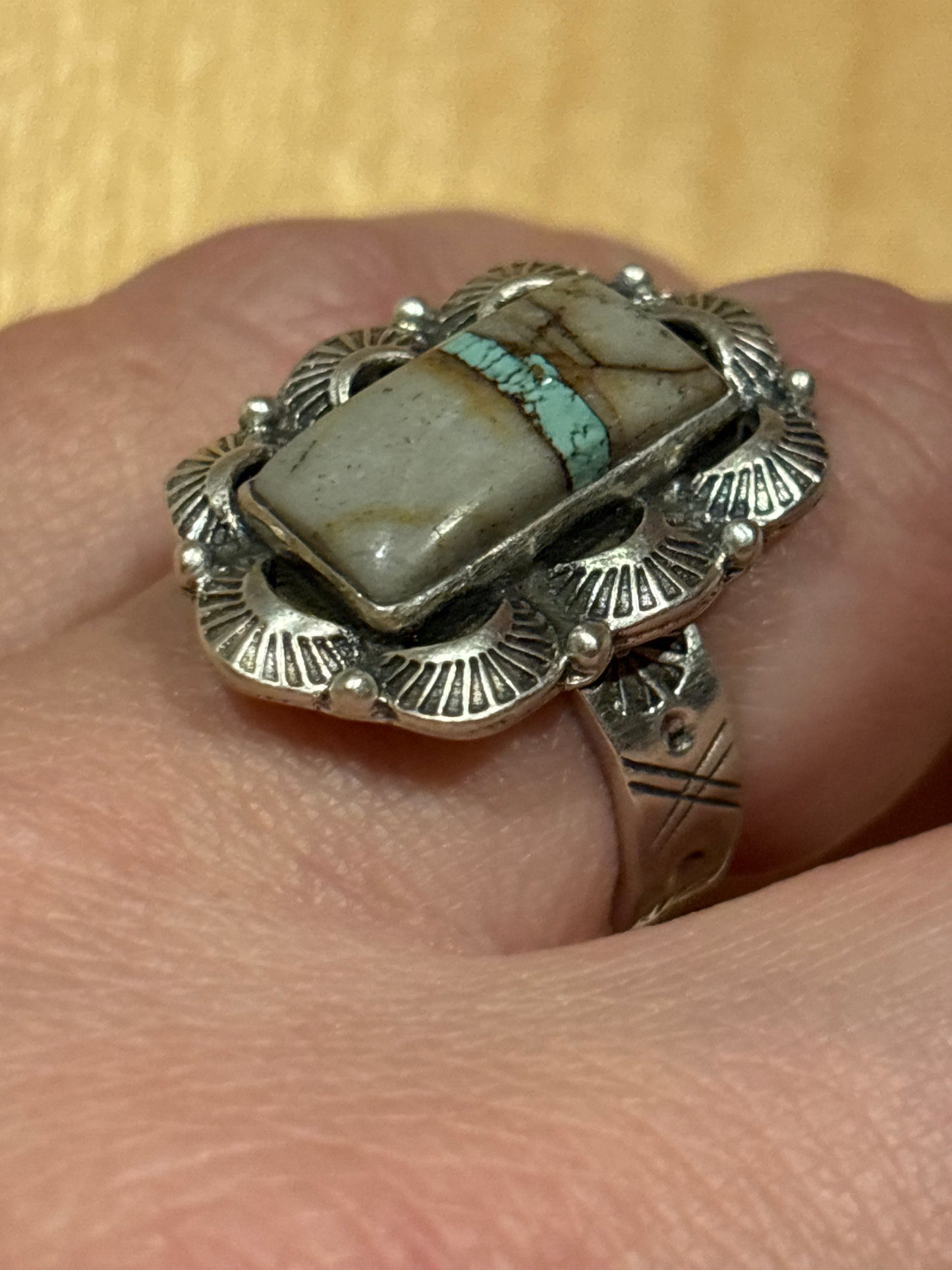 Royston Ribbon Turquoise Ring | Adjustable