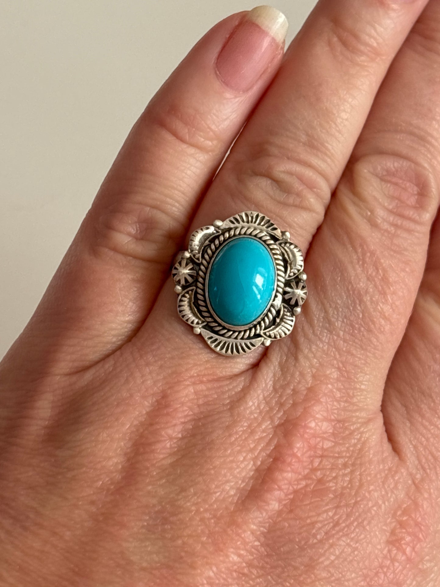 Sleeping Beauty Turquoise Ring | Adjustable
