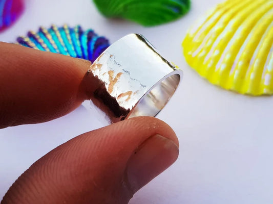 Hammered Silver Bands