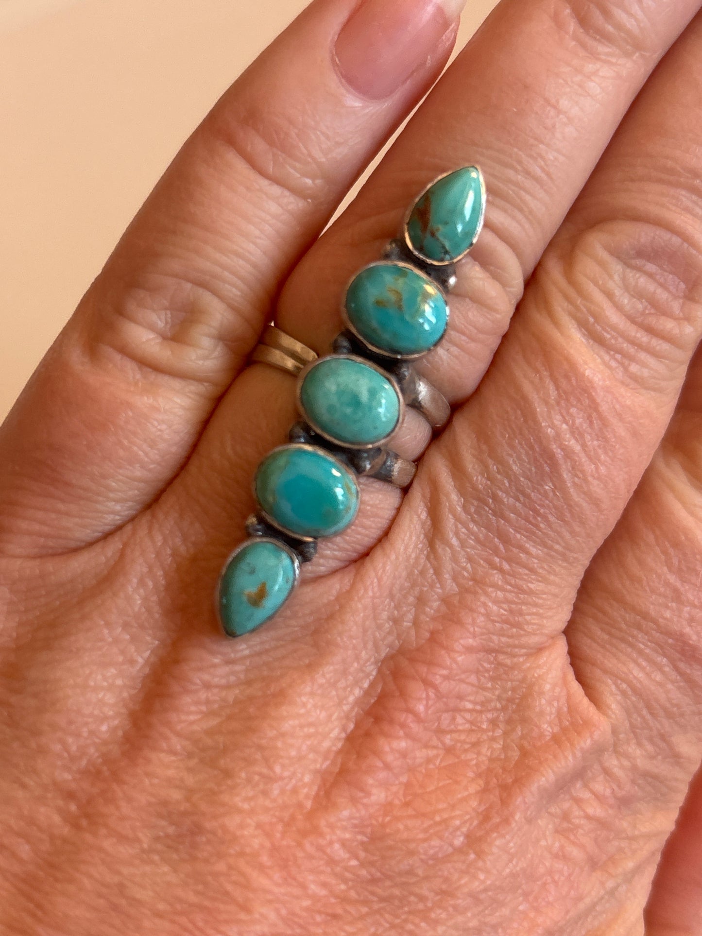 Turquoise Crawler Ring | Adjustable 7