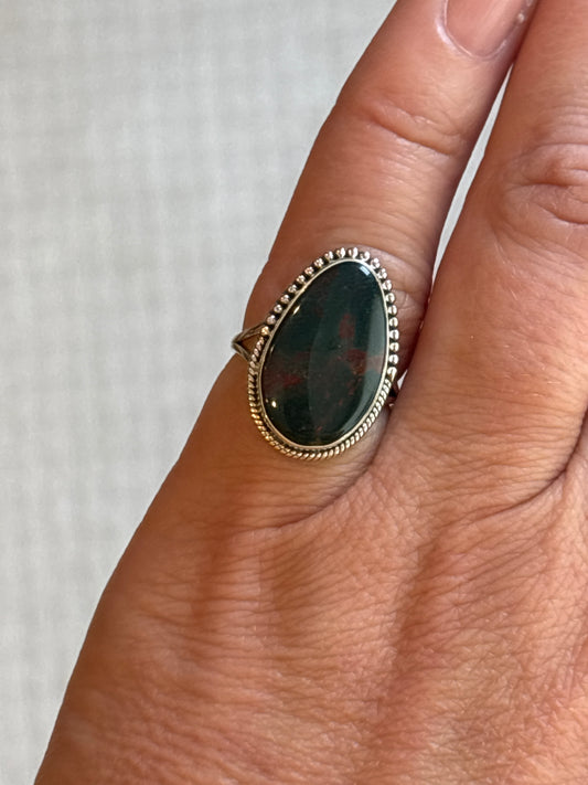 Blood Stone Ring | Size 5