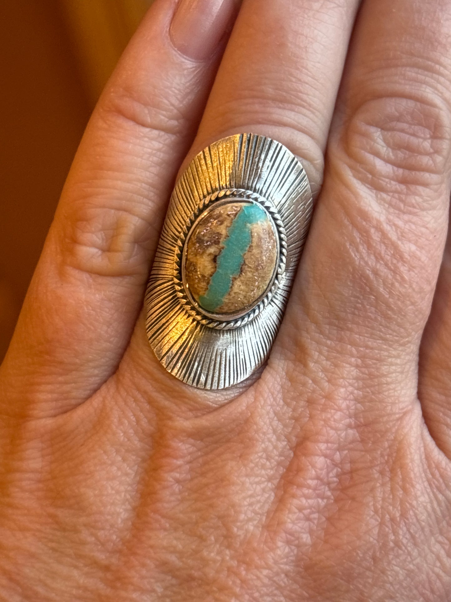 Royston Ribbon Turquoise Ring | Adjustable
