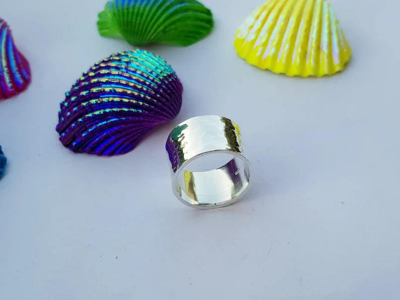 Hammered Silver Bands