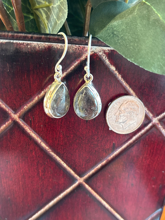 Black Rutilated Quartz Earrings
