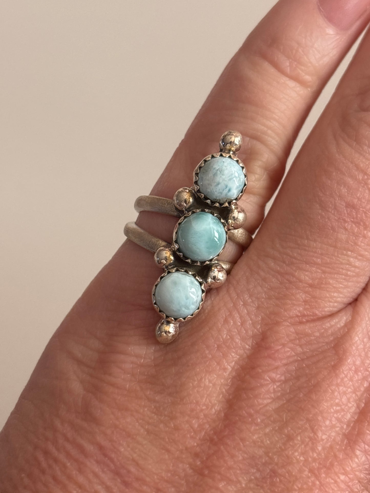 Larimar Crawler Ring | Size 7