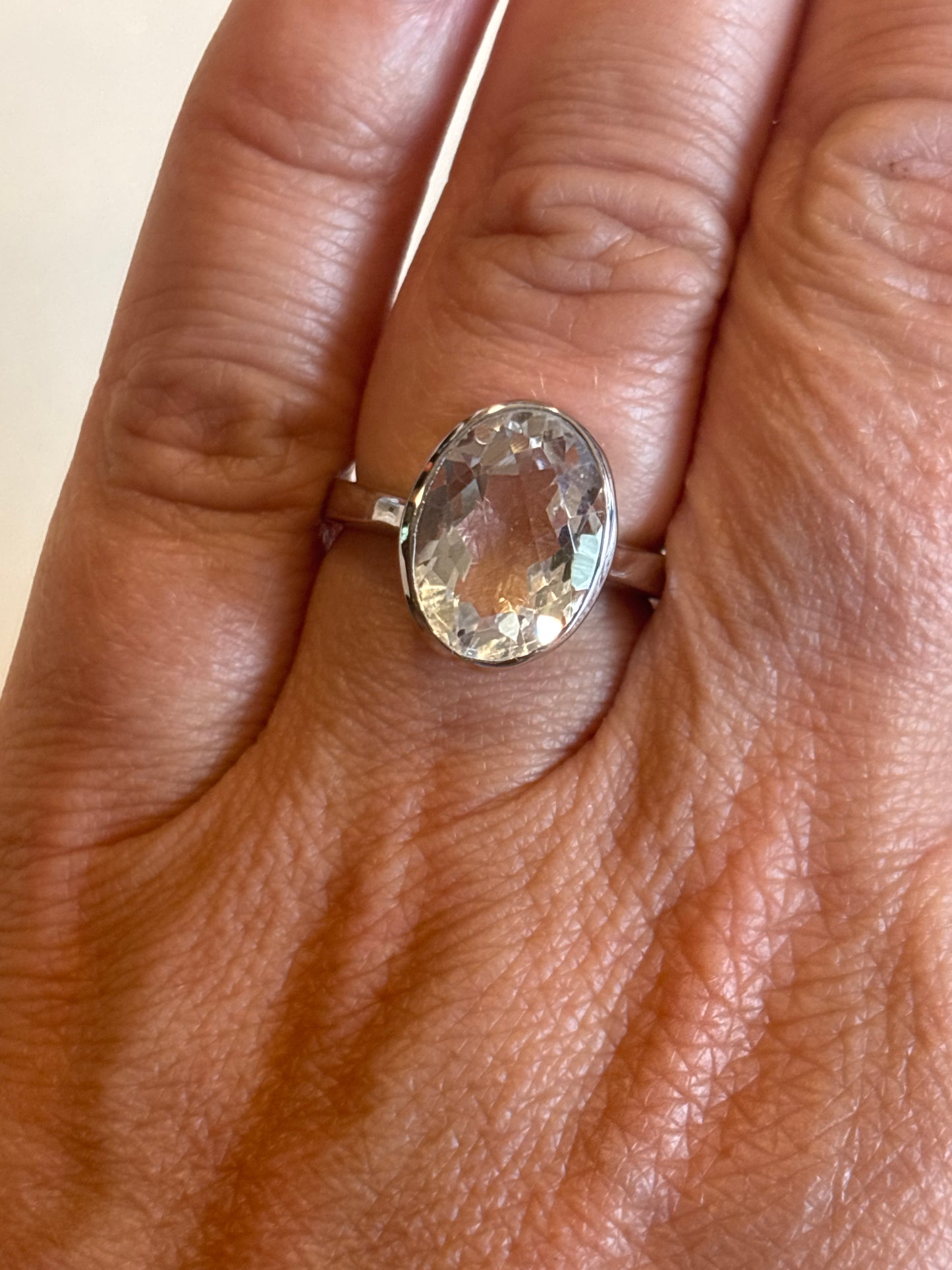 Crystal (10x14) Gemstone Ring | Size 8