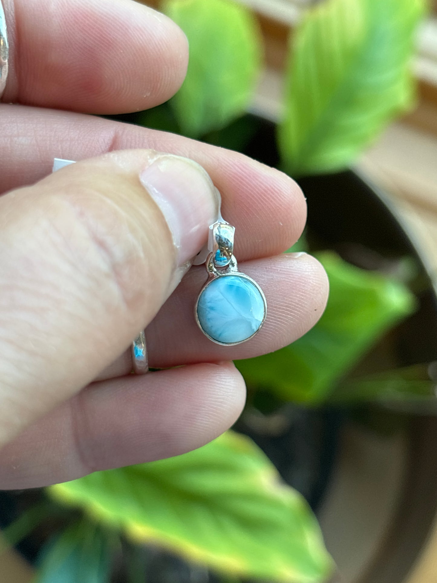 Tiny Larimar Pendant