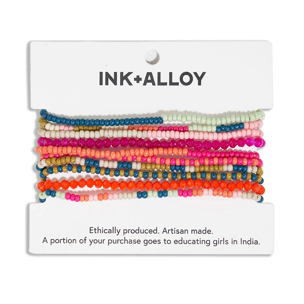 Beaded 10 Strand Stretch Bracelets | Ink + Alloy