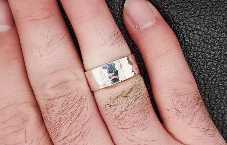 Hammered Silver Bands