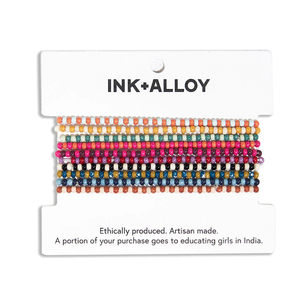 Beaded 10 Strand Stretch Bracelets | Ink + Alloy
