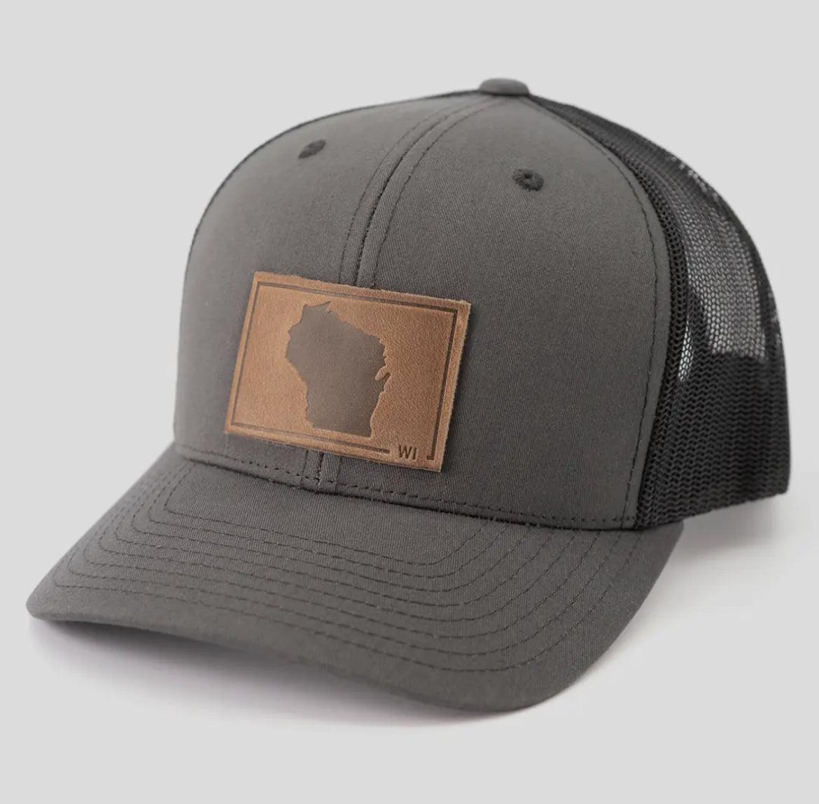 Wisconsin Leather Patch SnapBack Hat