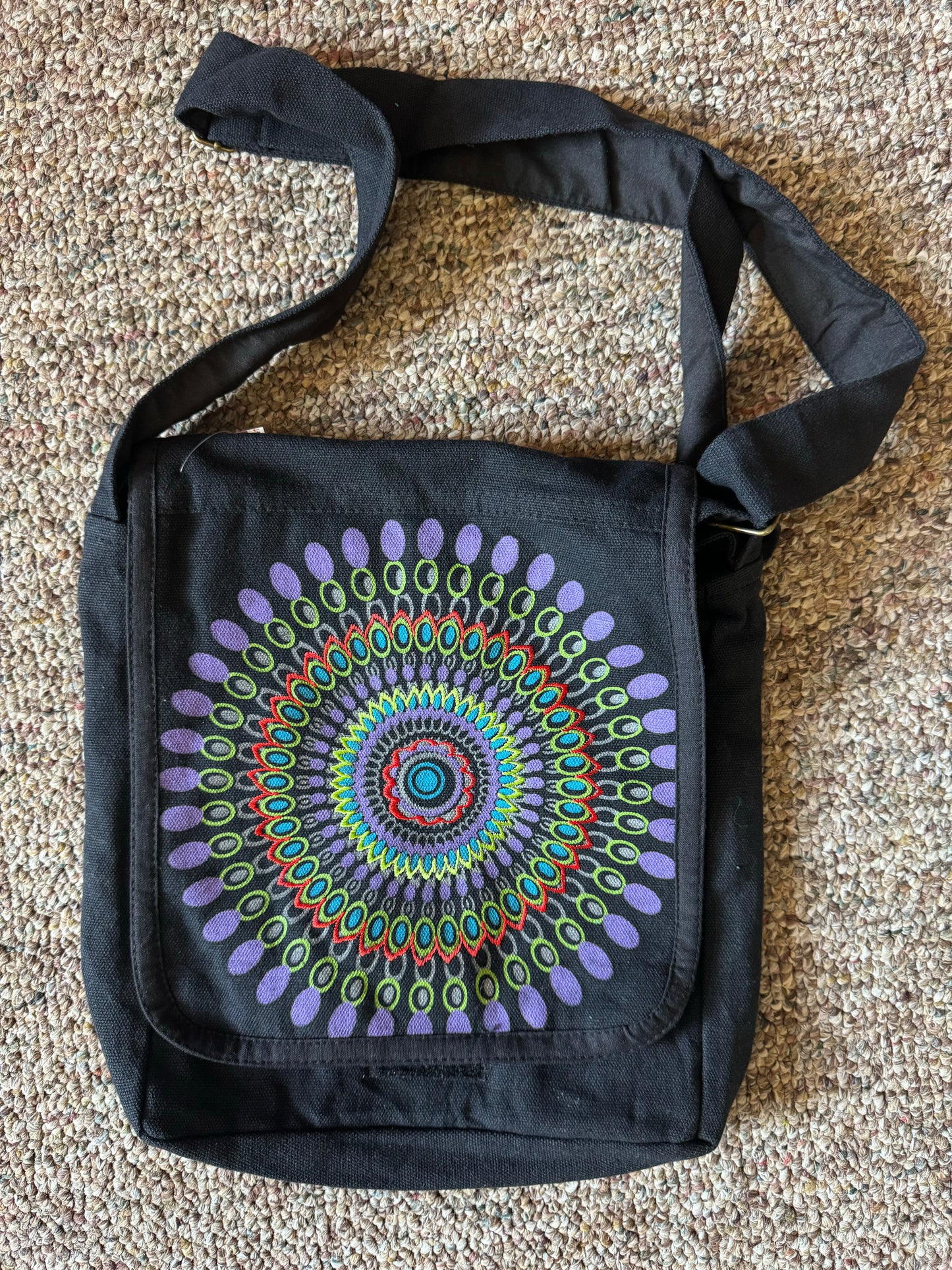 Cosmic Debris Canvas Mandala DJ Bag
