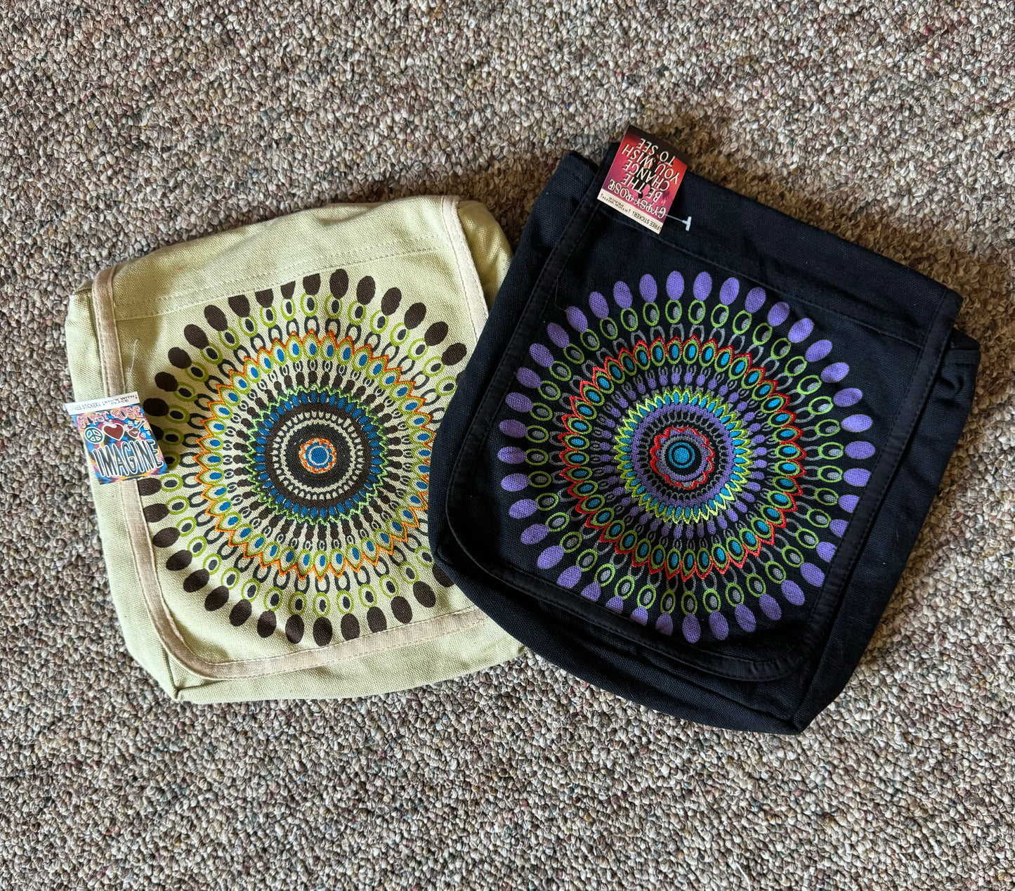 Cosmic Debris Canvas Mandala DJ Bag