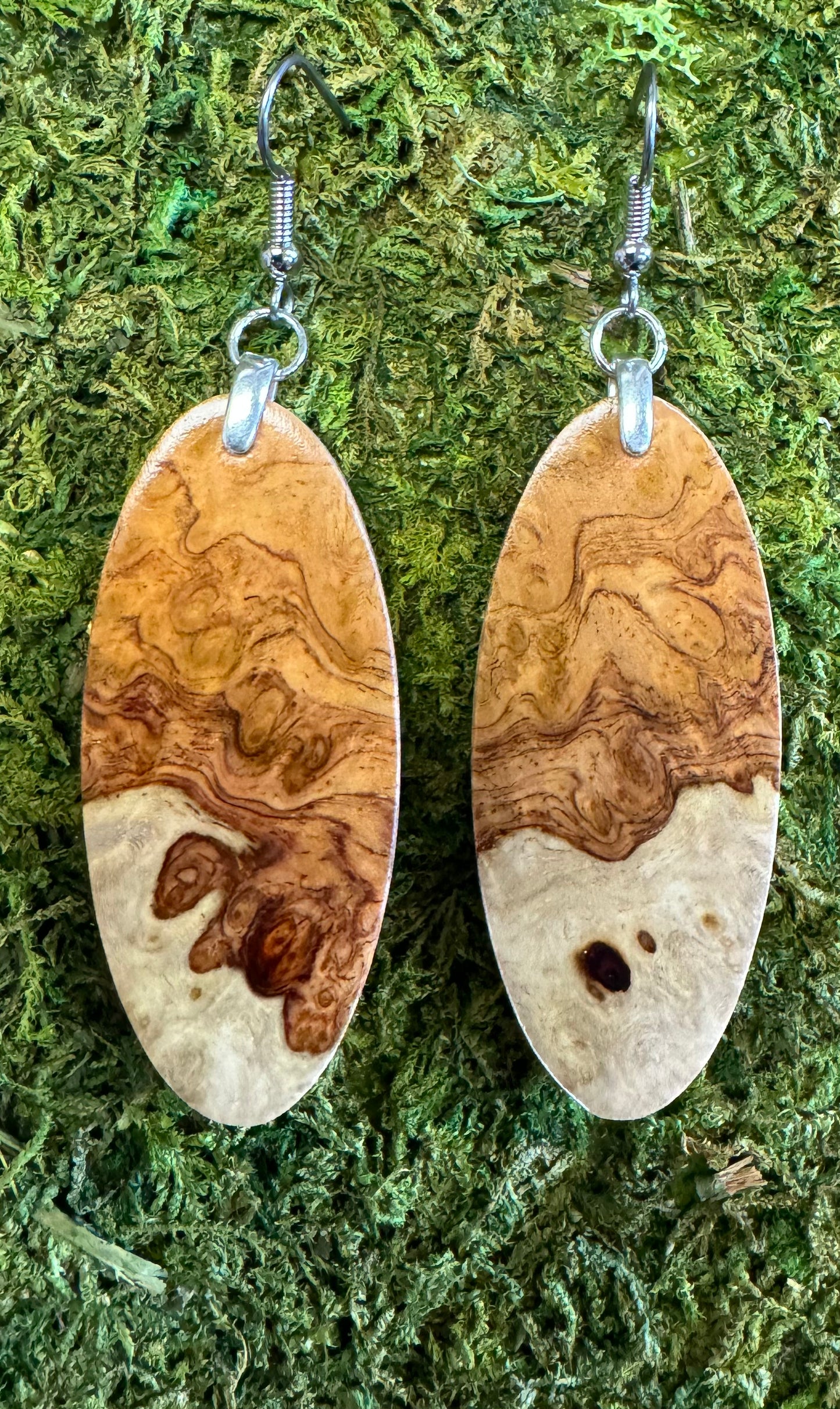 Handcrafted Wood & Resin Earrings