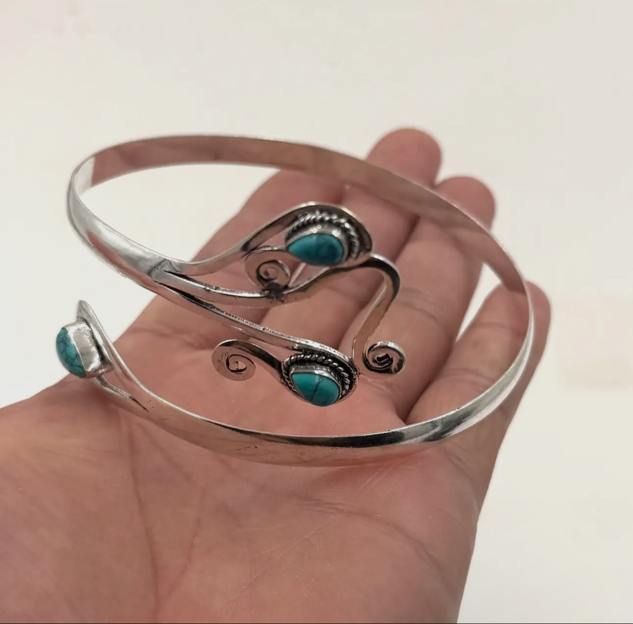 Handcrafted Arm Cuff Bracelet Armlet Armband With Stones