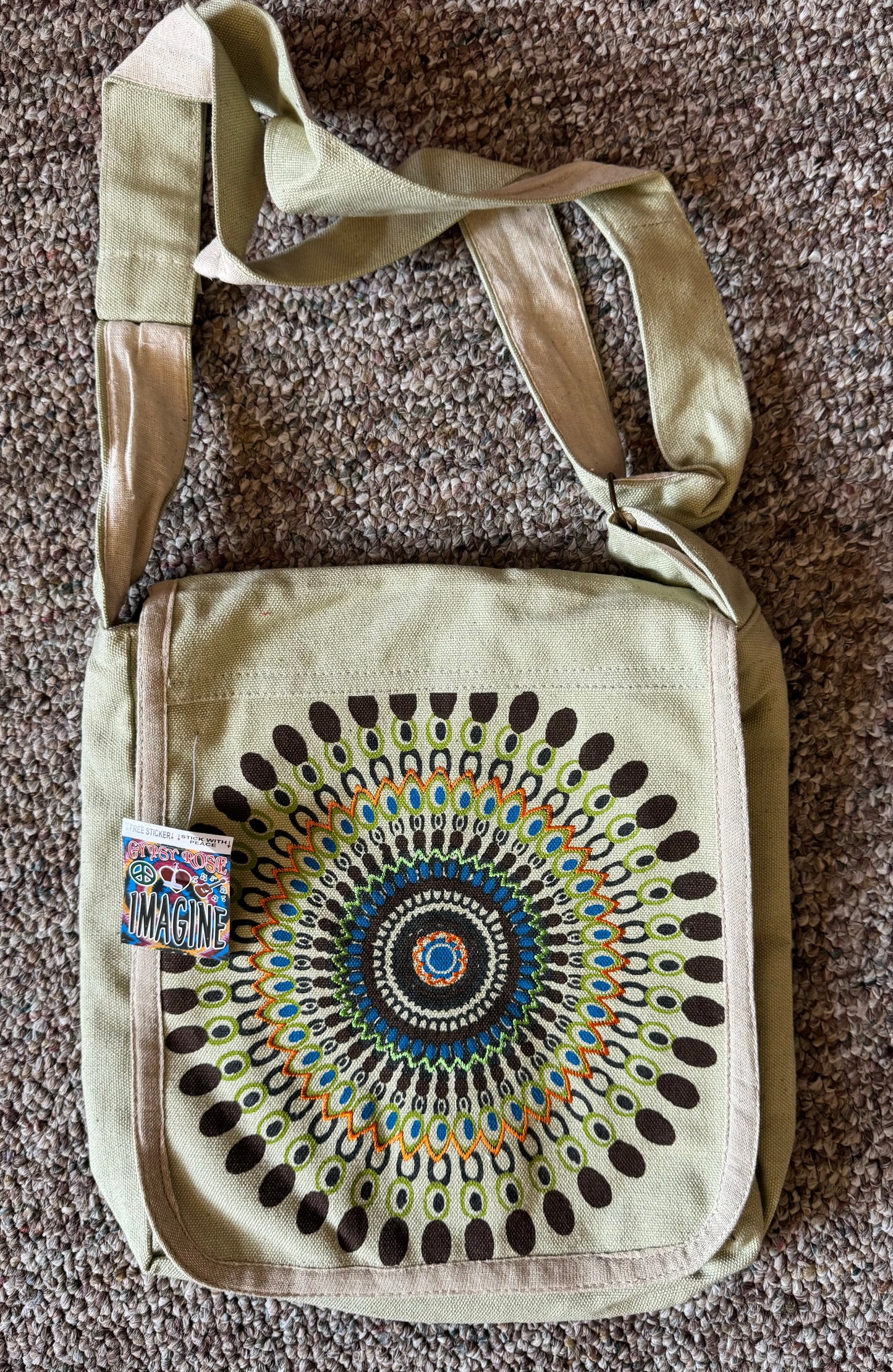 Cosmic Debris Canvas Mandala DJ Bag