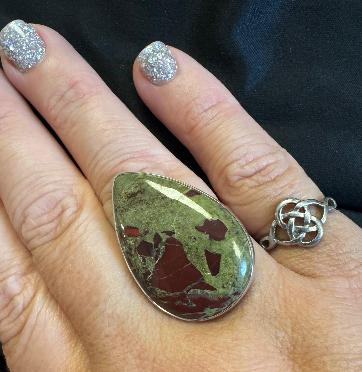 Dragon Blood Jasper Ring | Adjustable