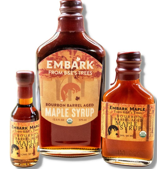 Embark (Formerly B & E’s Trees) Bourbon Barrel Aged Maple Syrup