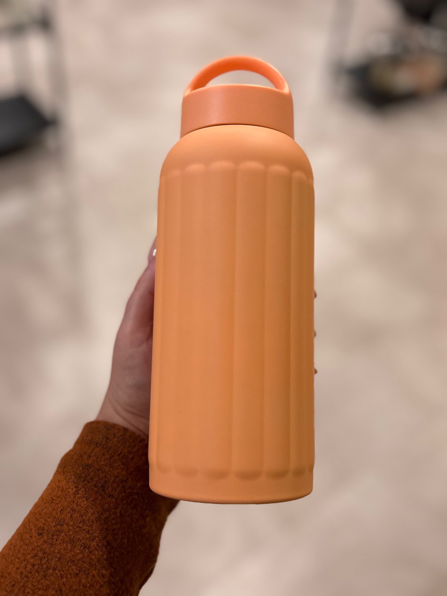 Peach Double Wall Stainless Steel Vacuum Bottle