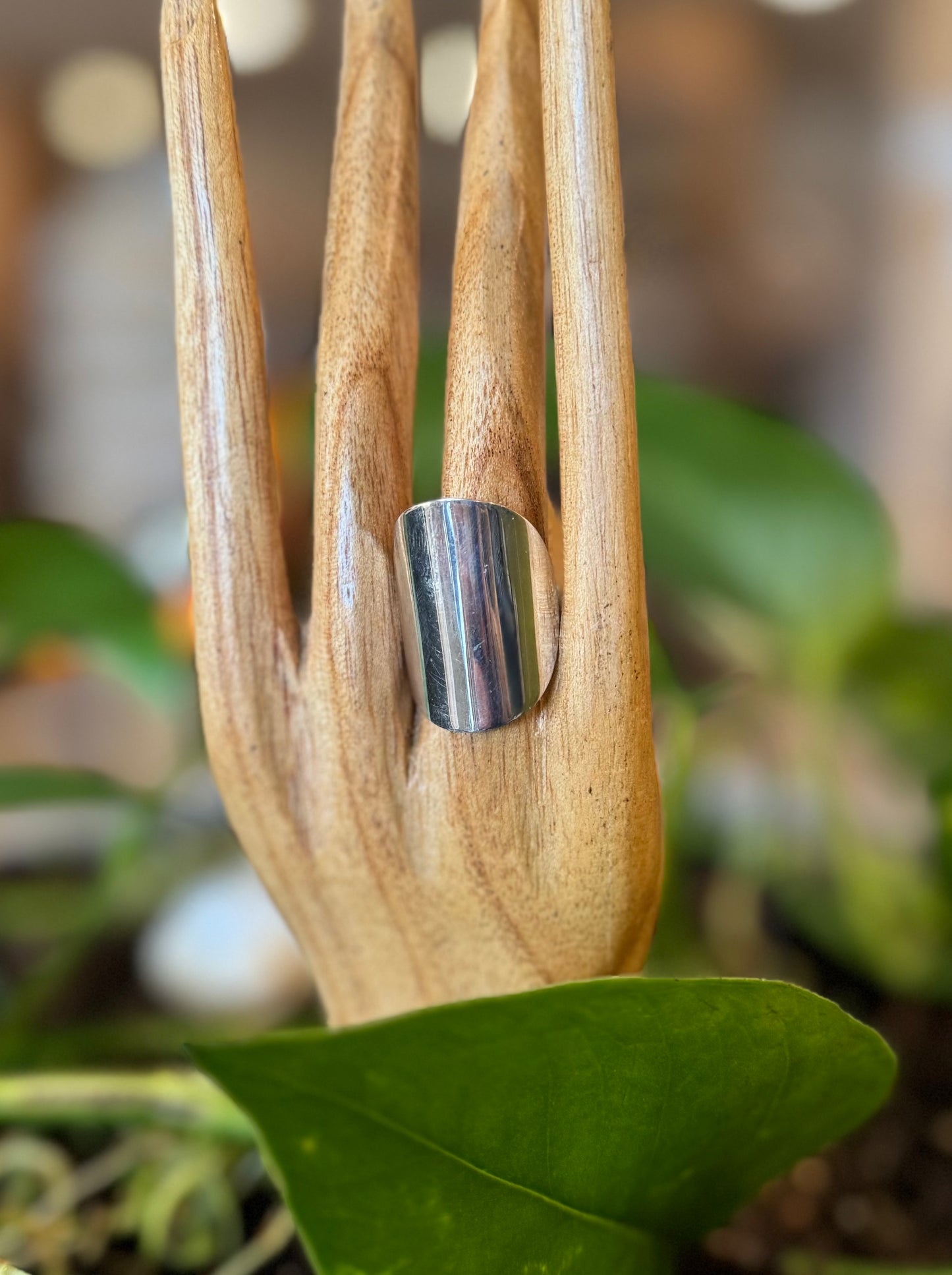 Cigar Band Sterling Silver Ring