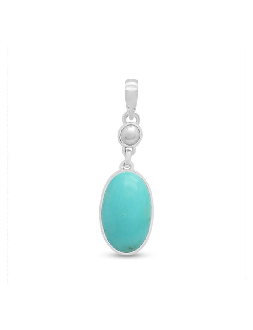 Turquoise & Pearl Pendant