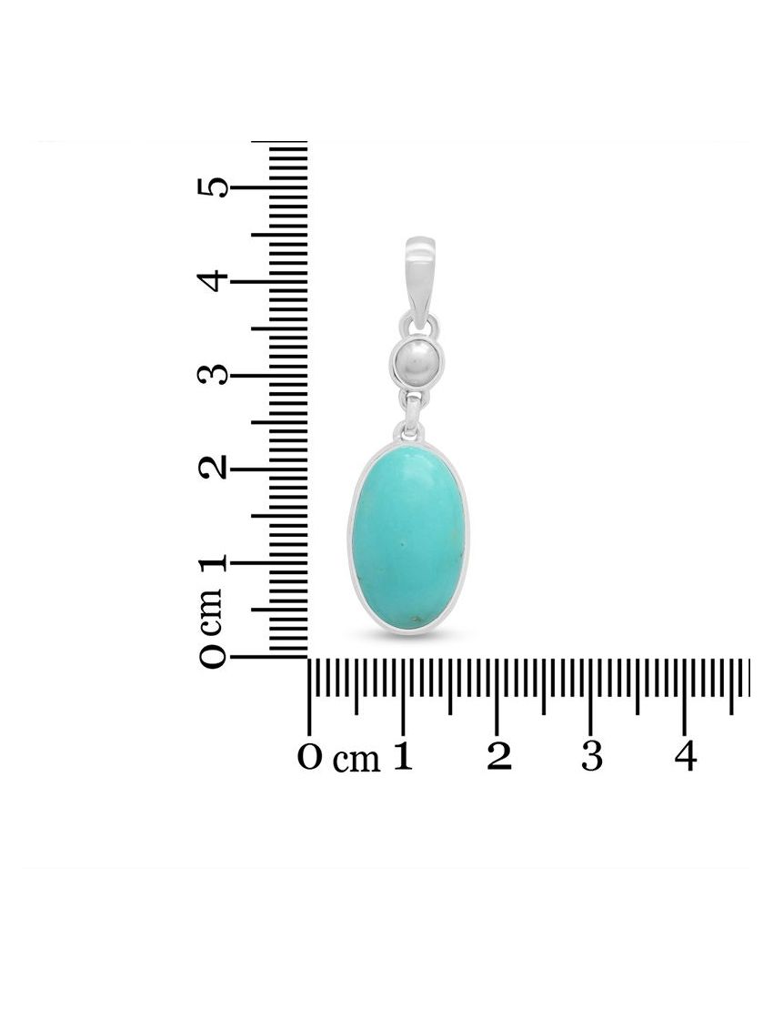 Turquoise & Pearl Pendant