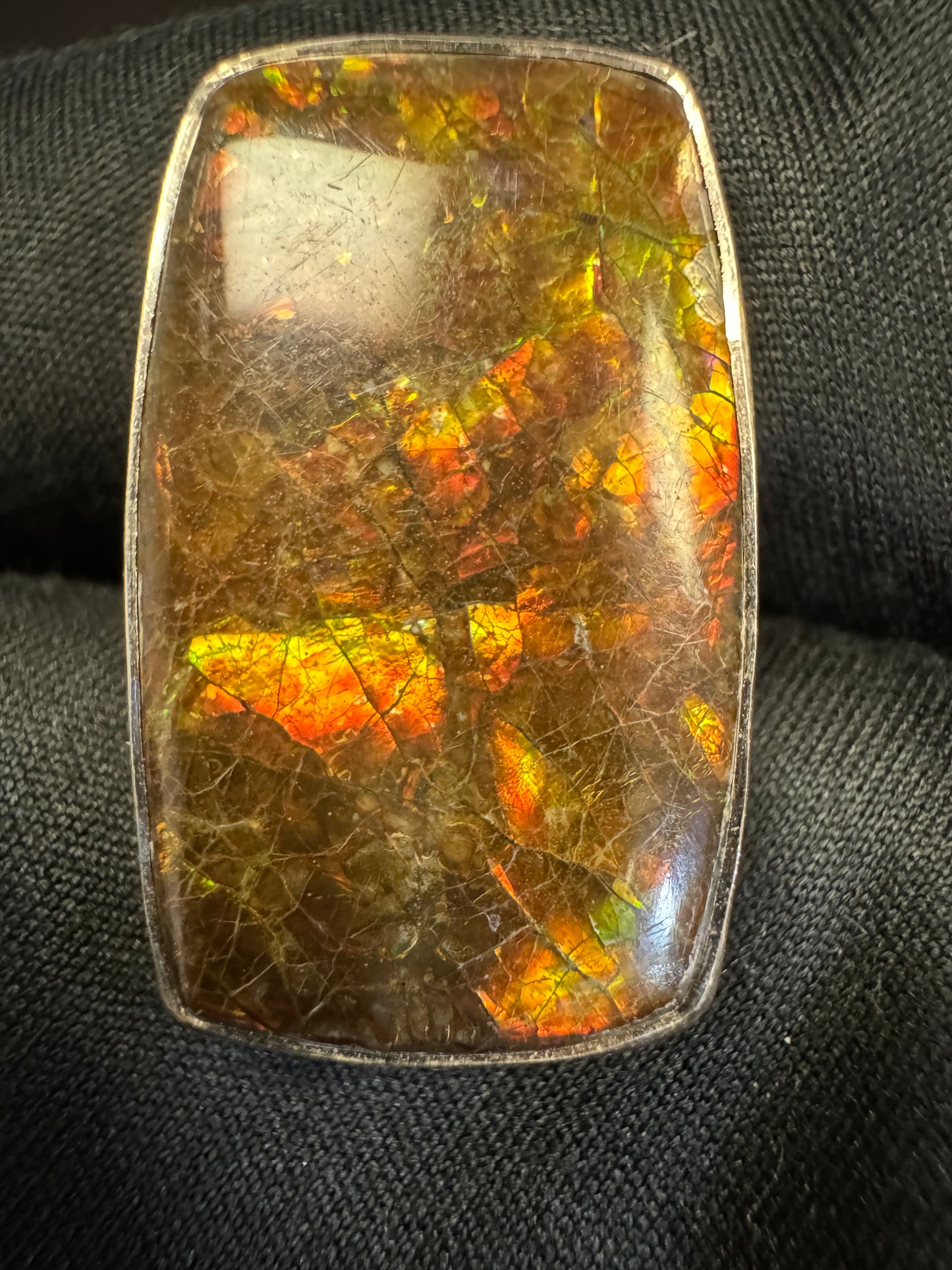 Ammolite Ring | Adjustable