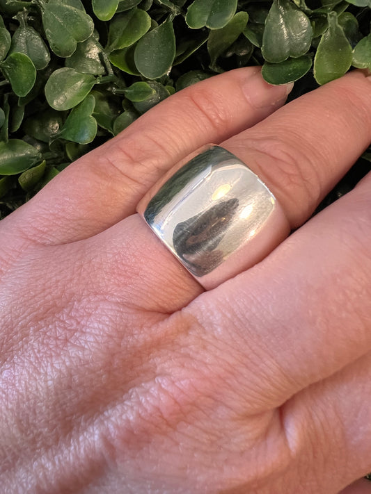 Extra Wide Sterling Silver Band