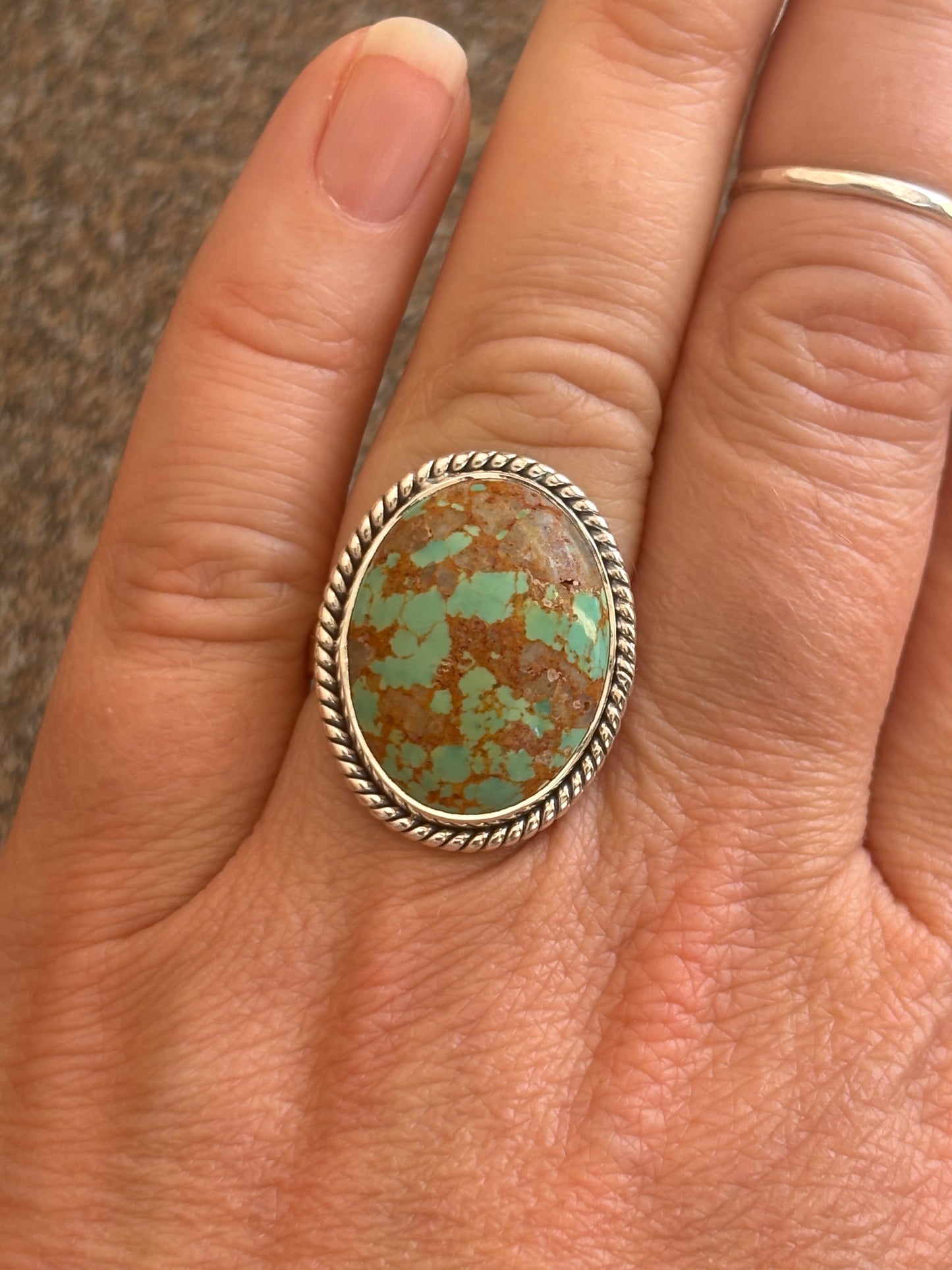 Royston Turquoise Ring | Adjustable