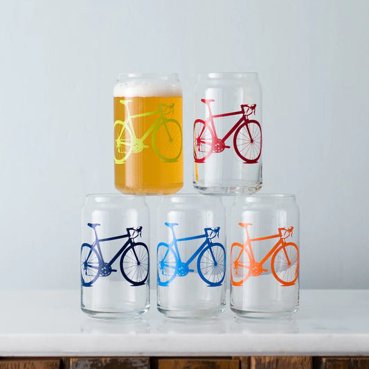 Bicycle Can Glass by Vital Industries | Lime Green