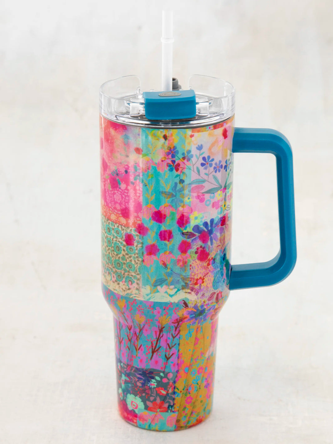 Mega 40oz Tumbler - Pink Watercolor Patchwork