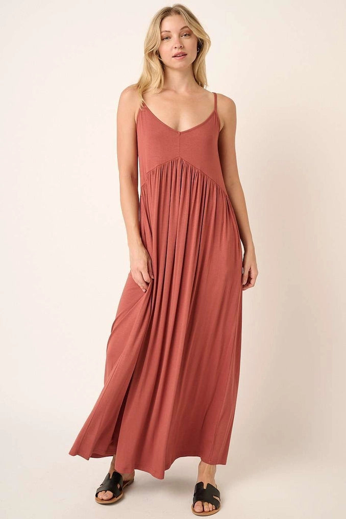 BABYDOLL MAXI KNIT TANK DRESS