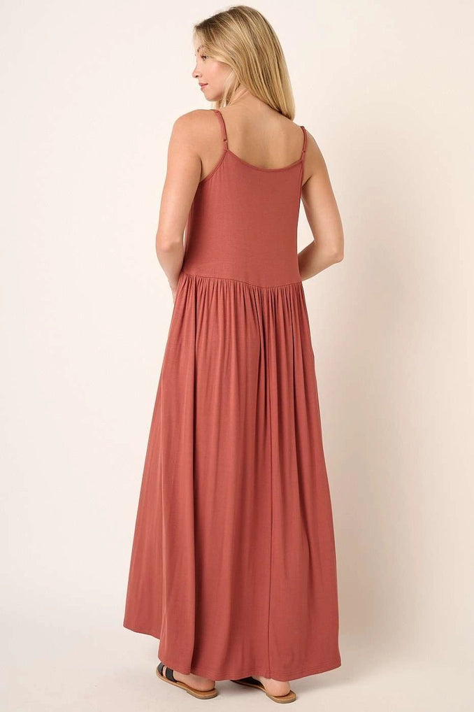 BABYDOLL MAXI KNIT TANK DRESS