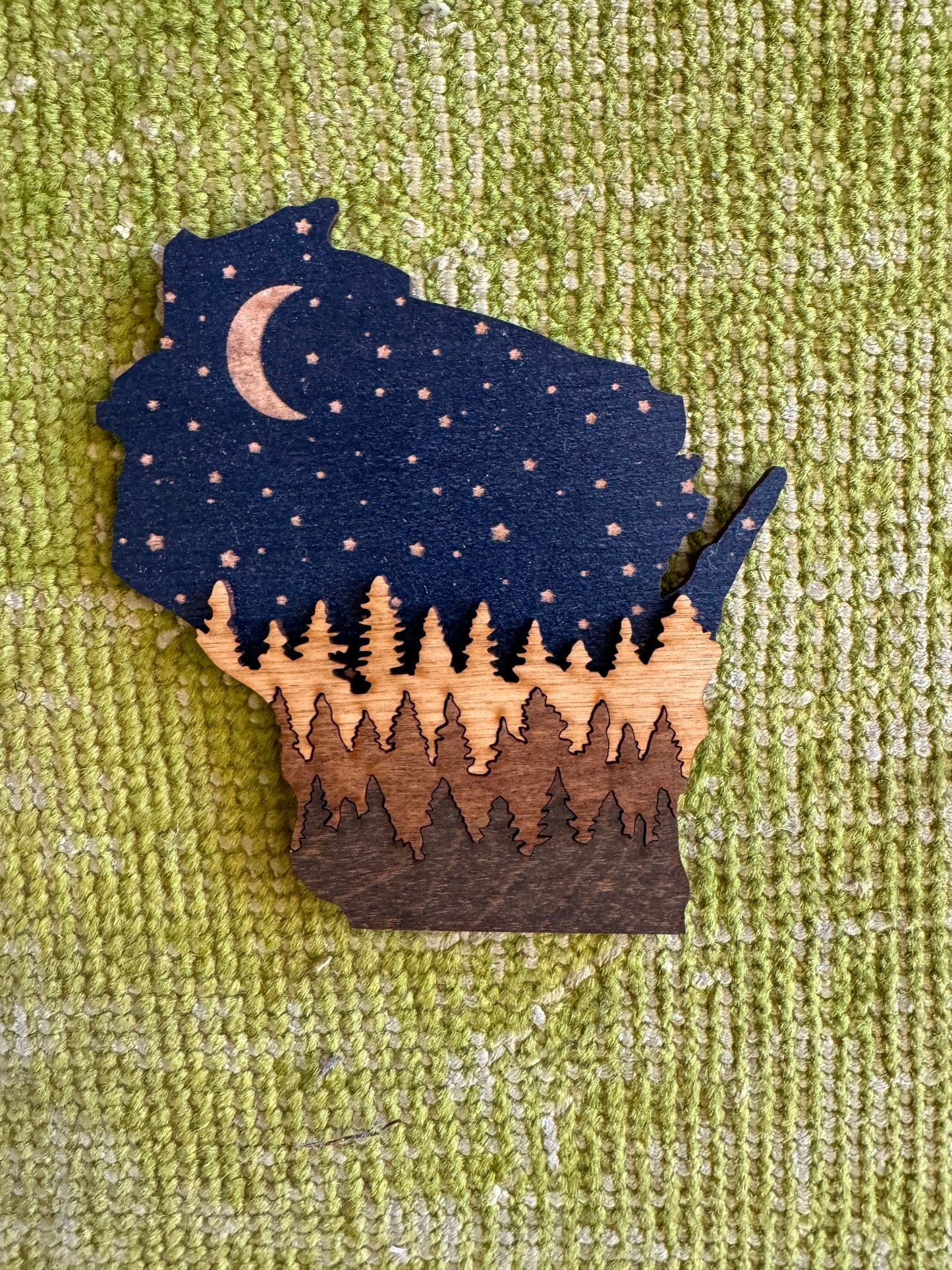 Wisconsin Wooden Magnet | Knit & Nailed