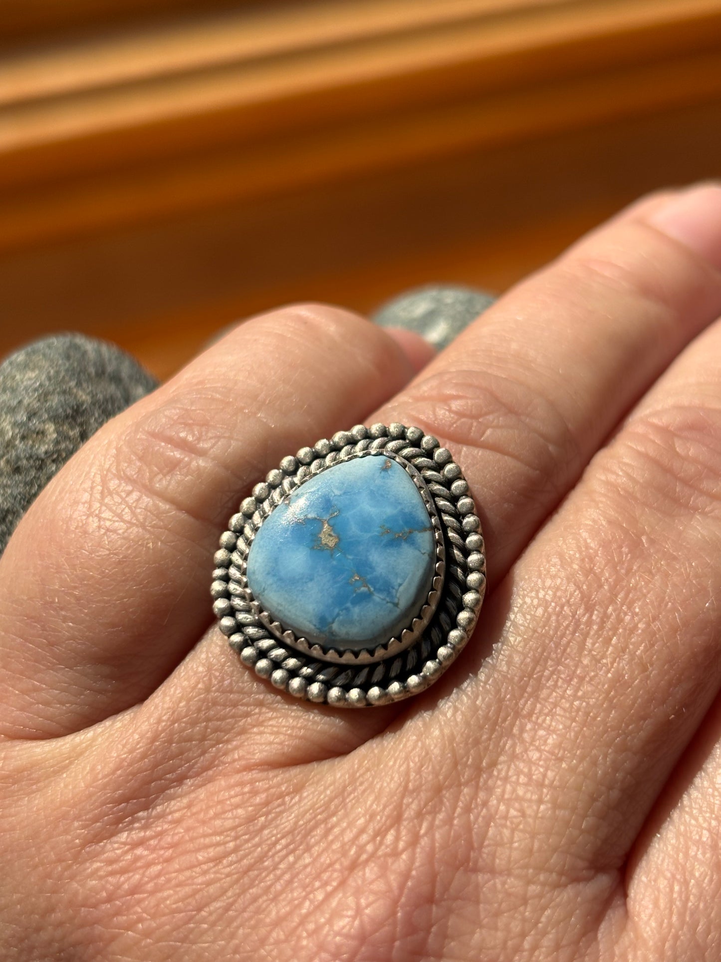 Golden Hills Turquoise Ring | Adjustable