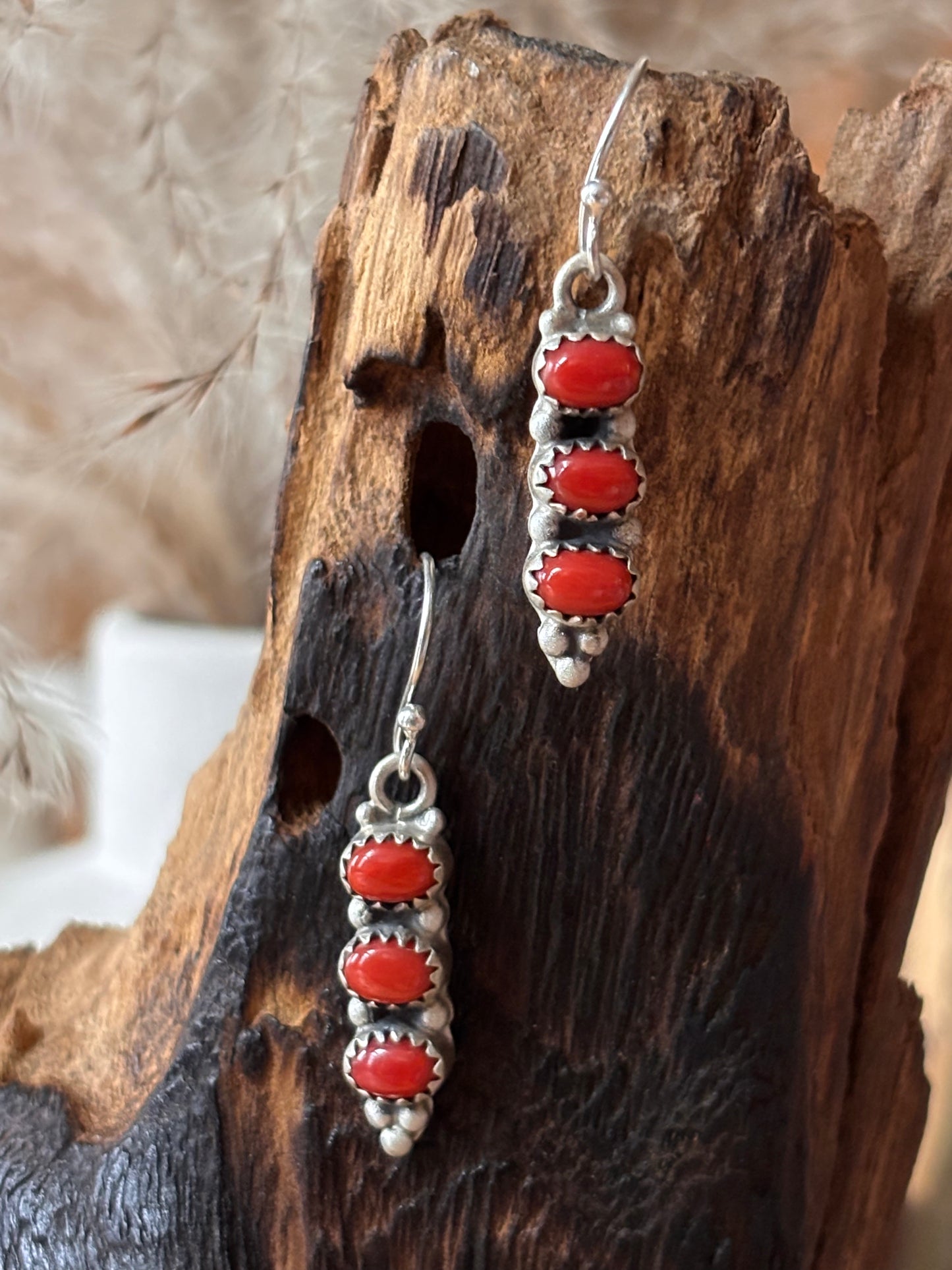 Mediterranean Coral Earrings
